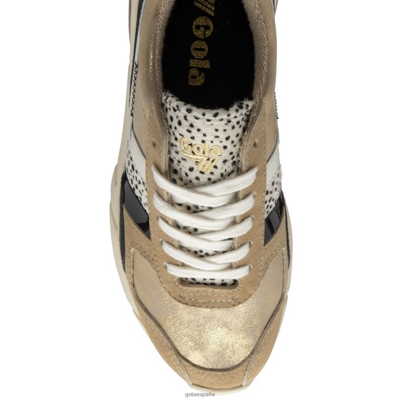 calzado V4PZL381 mujer Gola zapatillas clásicas eclipse mode oro/guepardo/multi