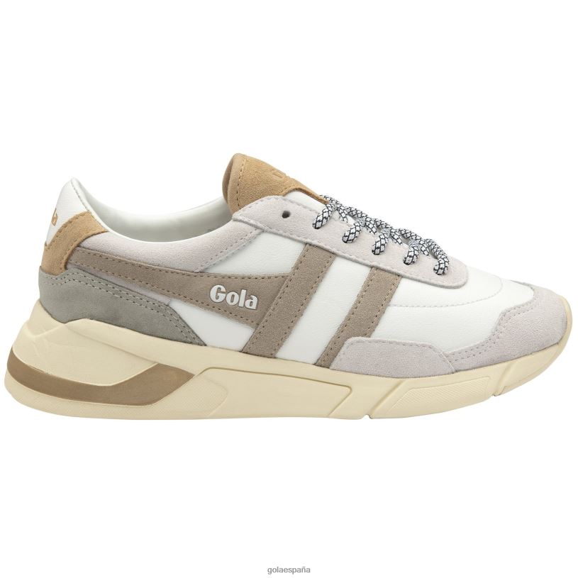 calzado V4PZL403 mujer Gola zapatillas clásicas eclipse pure blanco/gris pluma/avena