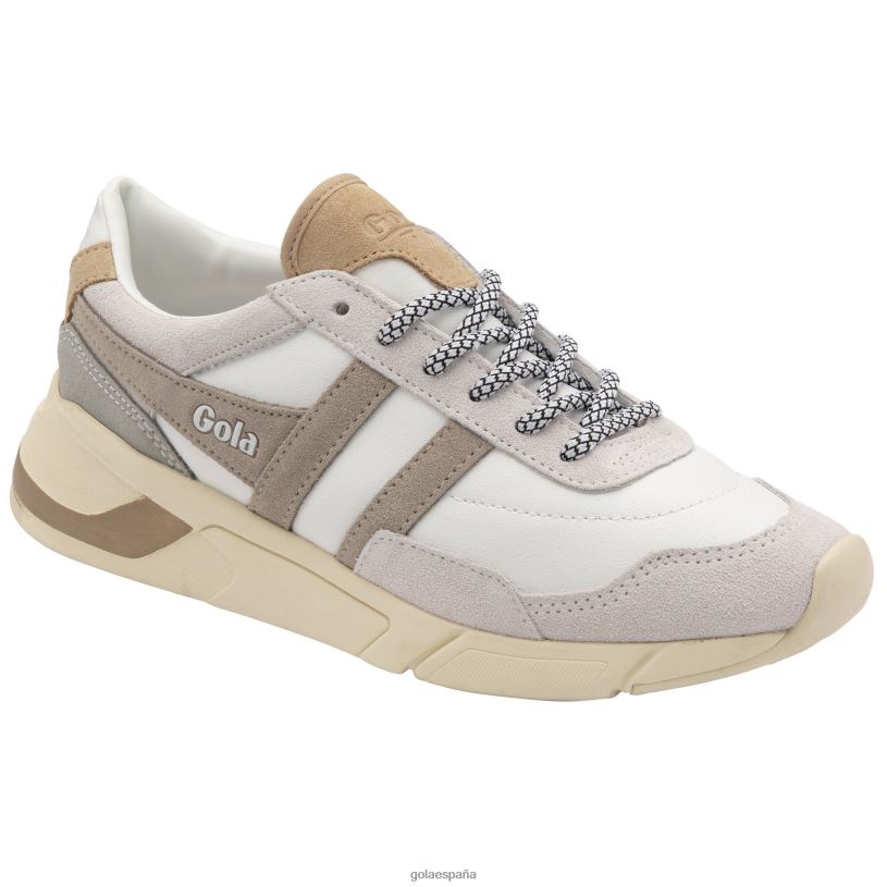 calzado V4PZL403 mujer Gola zapatillas clásicas eclipse pure blanco/gris pluma/avena