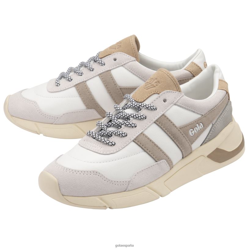 calzado V4PZL403 mujer Gola zapatillas clásicas eclipse pure blanco/gris pluma/avena