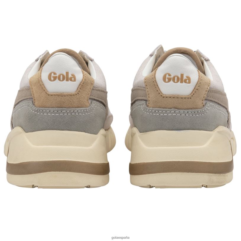 calzado V4PZL403 mujer Gola zapatillas clásicas eclipse pure blanco/gris pluma/avena