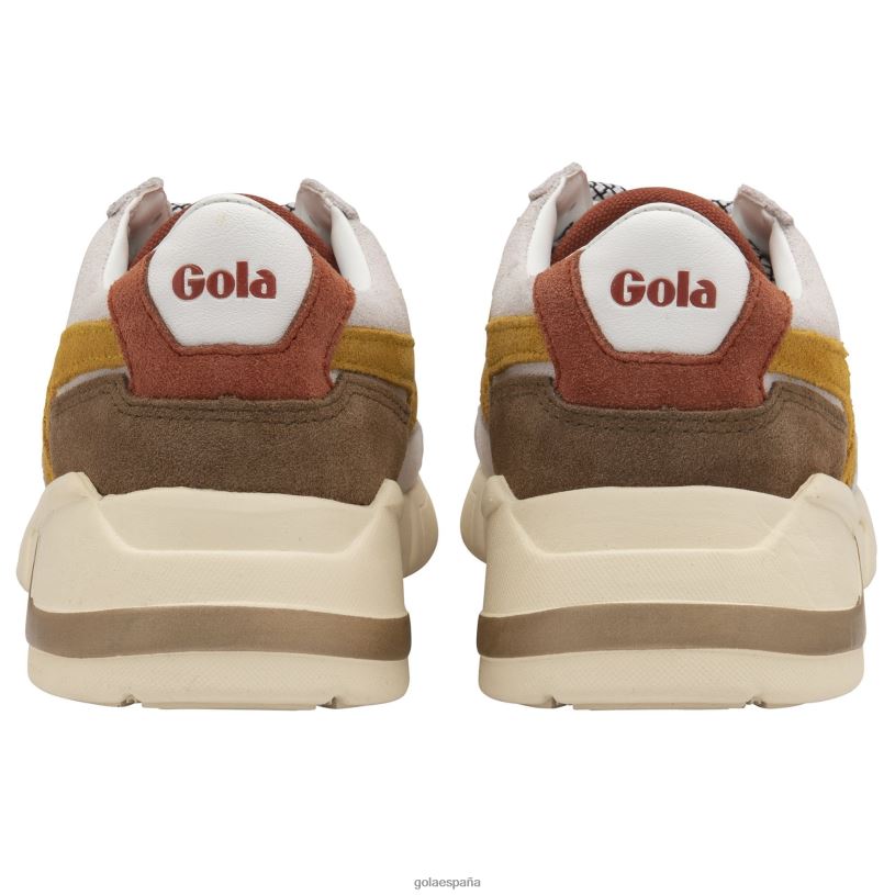 calzado V4PZL404 mujer Gola zapatillas clásicas eclipse pure especia blanca/sol/naranja