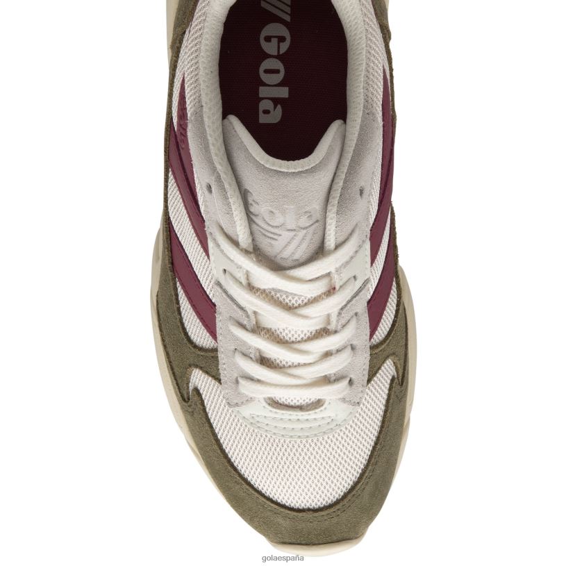 calzado V4PZL405 mujer Gola zapatillas clásicas tempest hueso/caqui/frambuesa