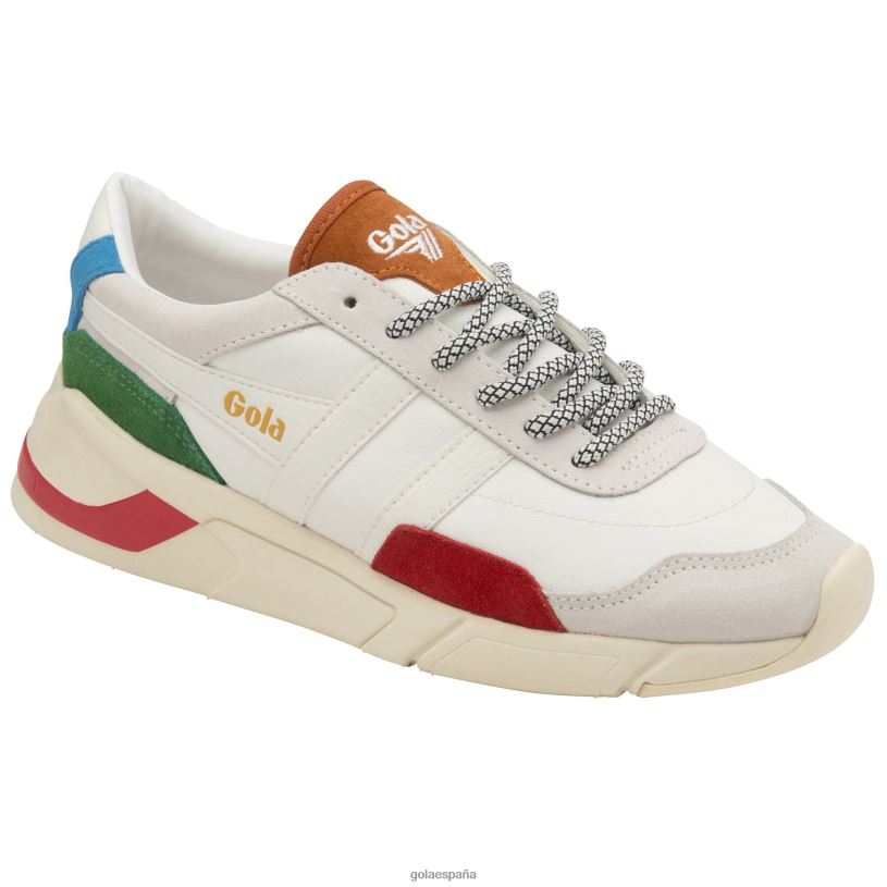calzado V4PZL579 mujer Gola zapatillas clásicas eclipse trident blanco/multicolor