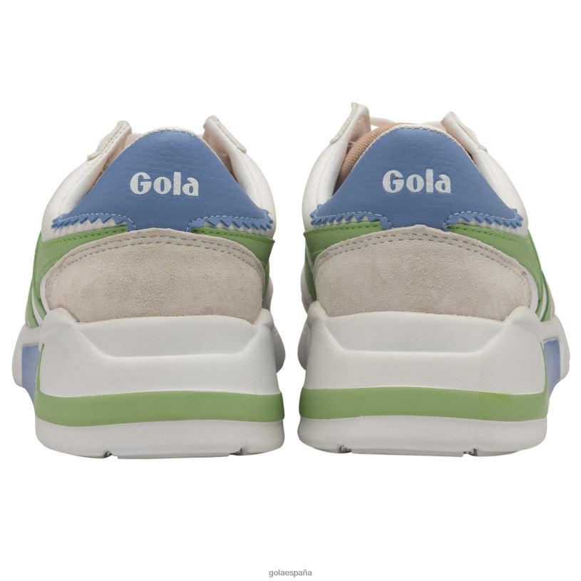 calzado V4PZL581 mujer Gola zapatillas clásicas eclipse california blanco/verde pátina/azul vista