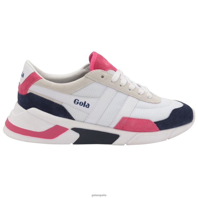 calzado V4PZL583 mujer Gola zapatillas clásicas eclipse blanco/azul marino/fucsia