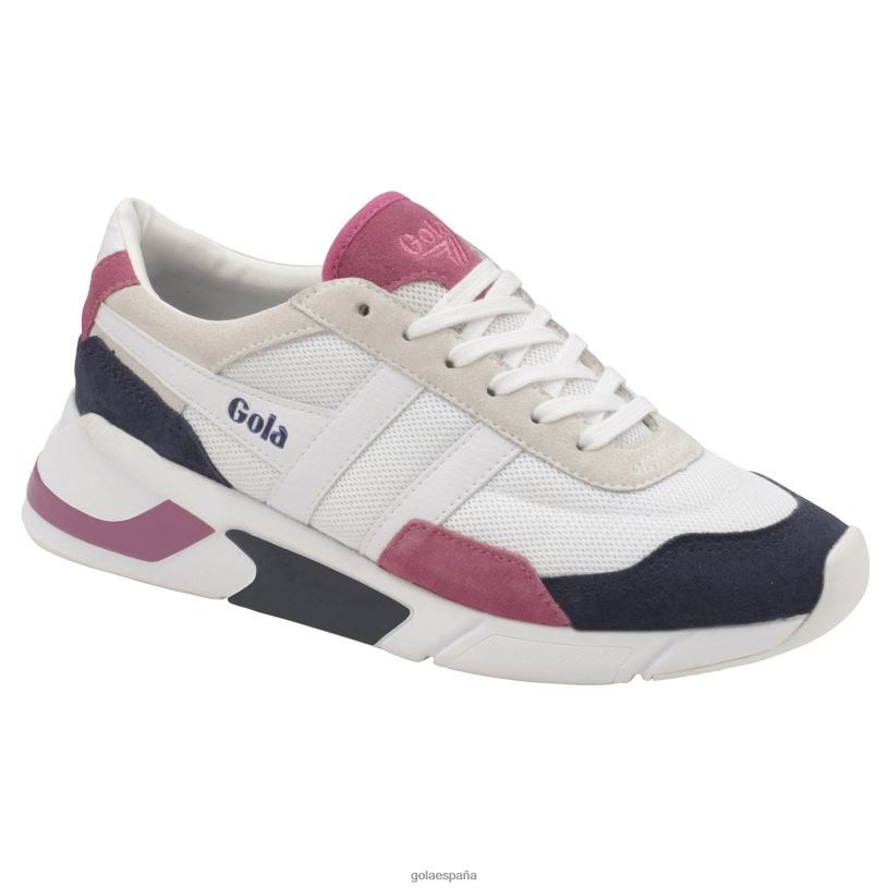 calzado V4PZL583 mujer Gola zapatillas clásicas eclipse blanco/azul marino/fucsia