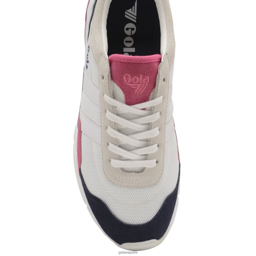 calzado V4PZL583 mujer Gola zapatillas clásicas eclipse blanco/azul marino/fucsia
