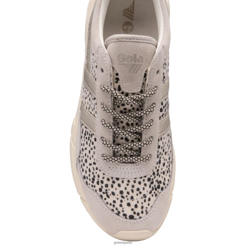 calzado V4PZL584 mujer Gola zapatillas clásicas eclipse savanna blanco hueso/guepardo/oro