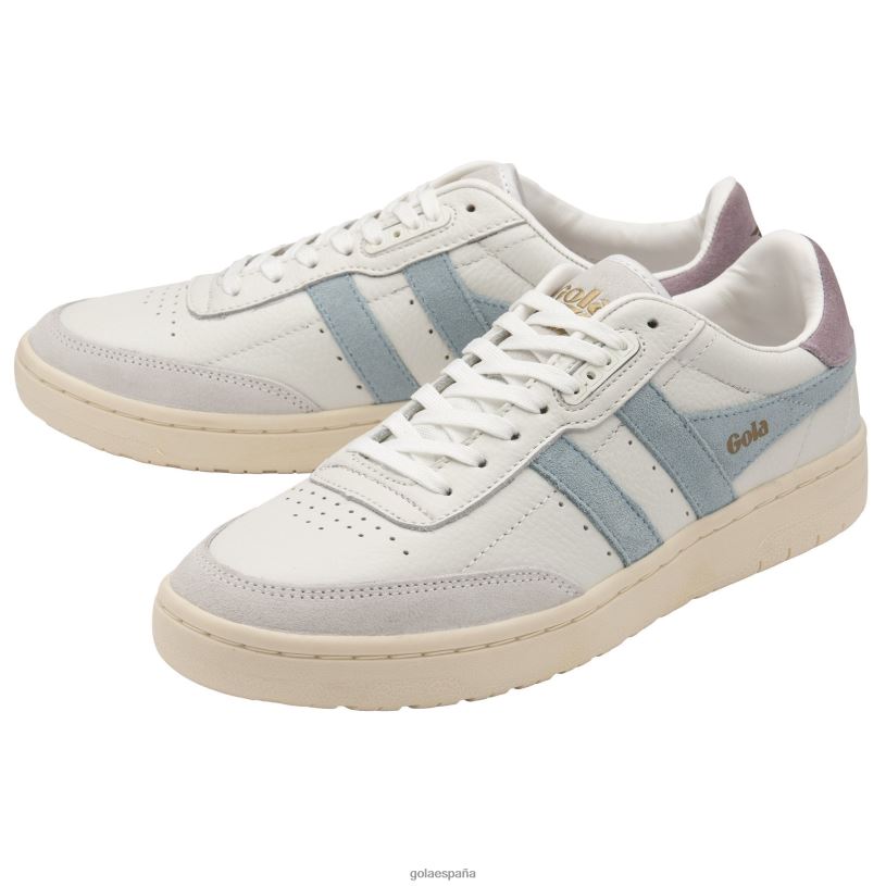 calzado V4PZL588 mujer Gola zapatillas clásicas de halcón blanco/azul polvo/lirio