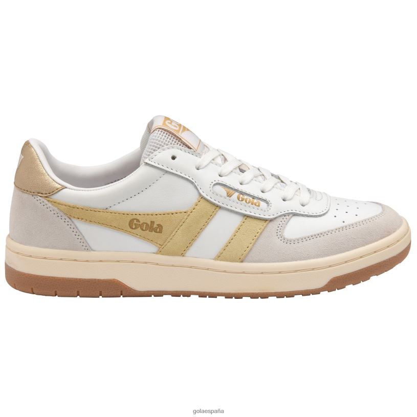 calzado V4PZL662 mujer Gola zapatillas clásicas halcón blanco/limón/oro