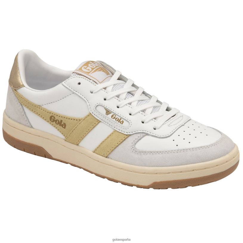 calzado V4PZL662 mujer Gola zapatillas clásicas halcón blanco/limón/oro