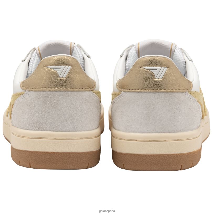 calzado V4PZL662 mujer Gola zapatillas clásicas halcón blanco/limón/oro