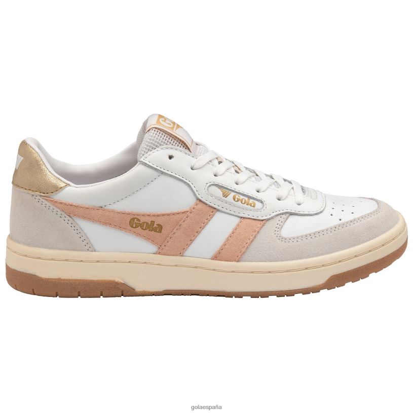 calzado V4PZL663 mujer Gola zapatillas clásicas halcón blanco/rosa perla/oro