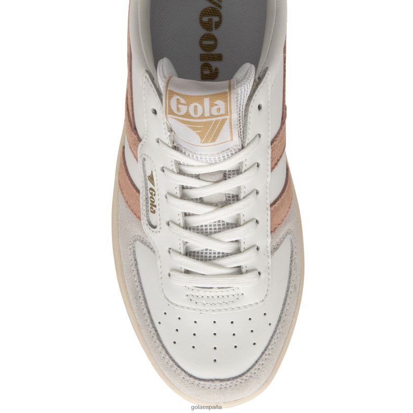 calzado V4PZL663 mujer Gola zapatillas clásicas halcón blanco/rosa perla/oro