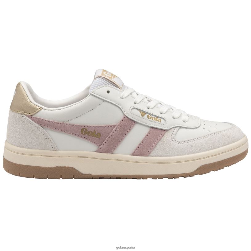 calzado V4PZL664 mujer Gola zapatillas clásicas halcón blanco/rosa pastel/dorado