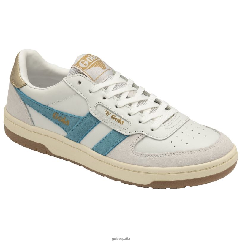 calzado V4PZL666 mujer Gola zapatillas clásicas halcón blanco/océano/dorado