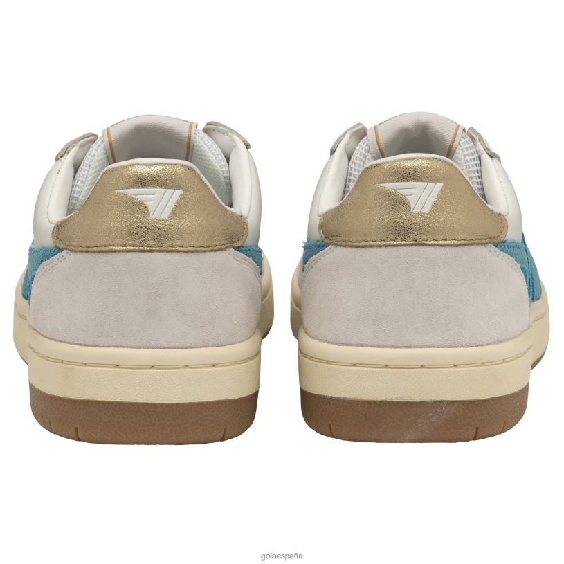 calzado V4PZL666 mujer Gola zapatillas clásicas halcón blanco/océano/dorado