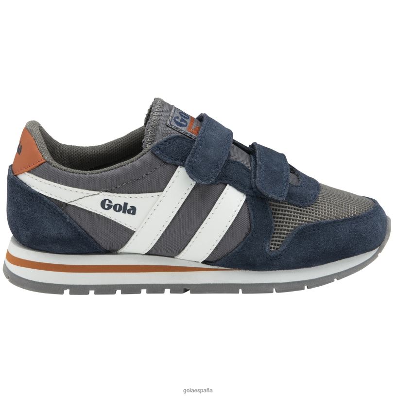 calzado V4PZL680 niños Gola zapatillas clásicas con tiras daytona azul marino/ceniza/blanco