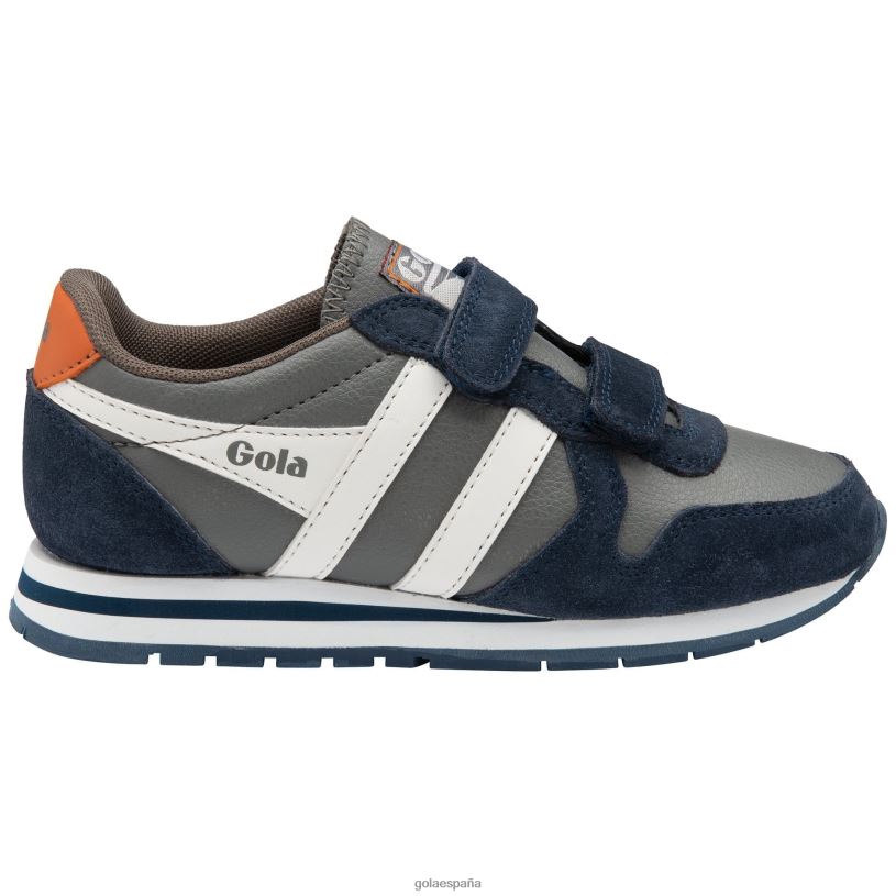 calzado V4PZL681 niños Gola zapatillas clásicas daytona pure strap fresno/azul marino/blanco