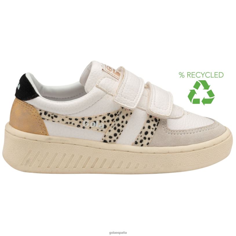 calzado V4PZL693 niños Gola tenis classics grandslam tropic blanco/guepardo/oro
