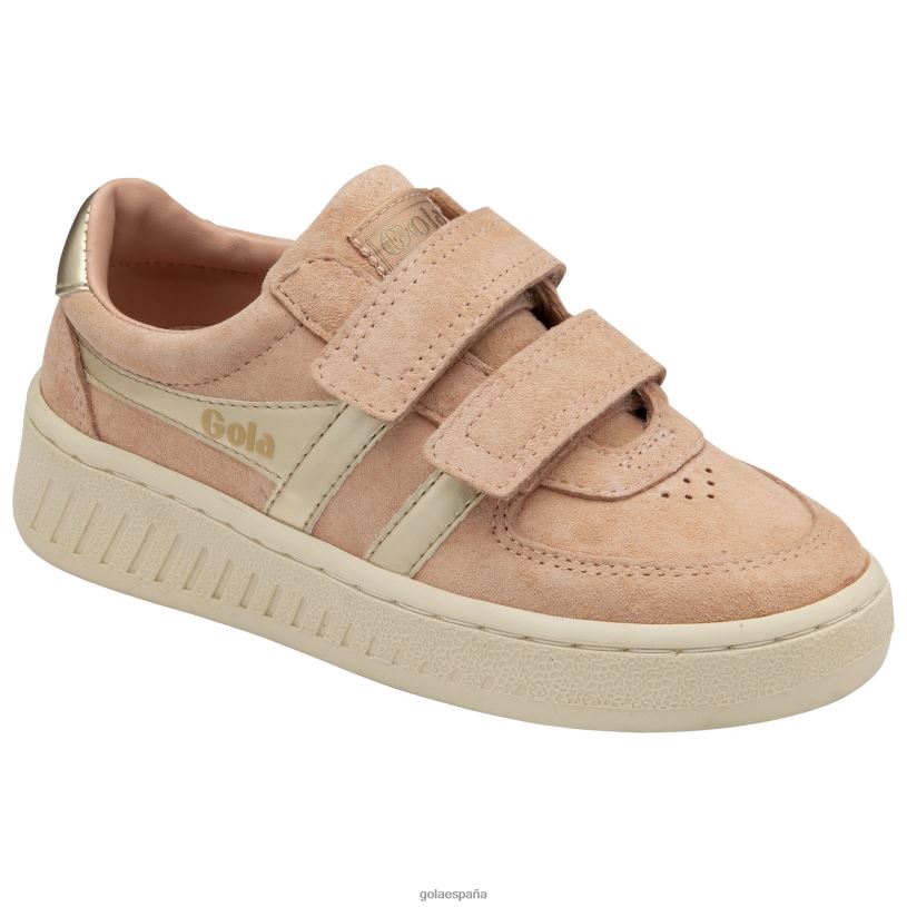 calzado V4PZL694 niños Gola tenis classics grandslam con correa de perlas perlas de color rosa