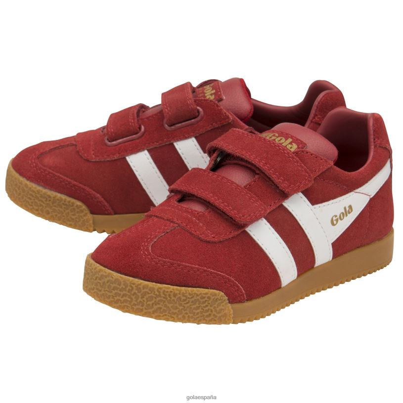 calzado V4PZL703 niños Gola tenis clásicos con tiras Harrier rojo intenso/blanco